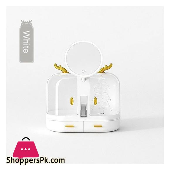 Matrix Elegant Makeup Organizer With Led Mirror & Drawers, Large Capacity Makeup Organizer