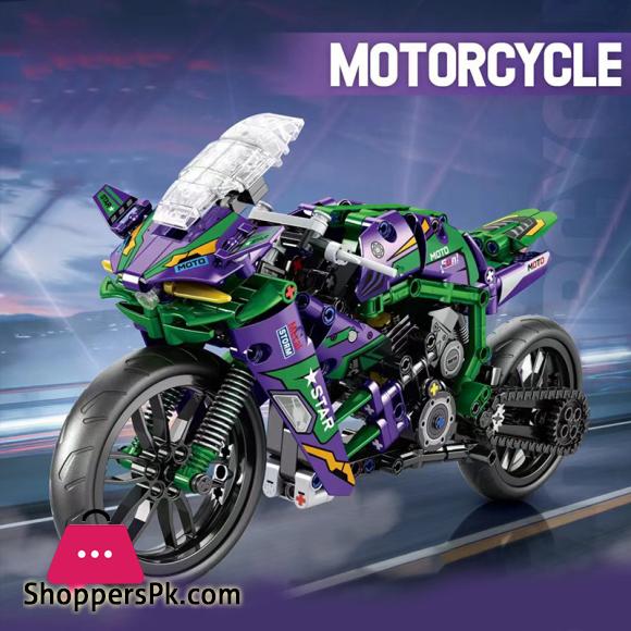 Motorcycle Building Block Toy for Children Assembly Model Ducati Kawasaki Supercar Cross-country