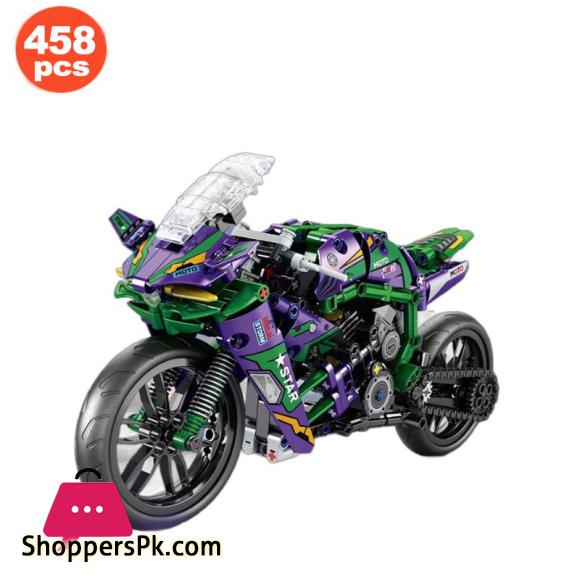 Motorcycle Building Block Toy for Children Assembly Model Ducati Kawasaki Supercar Cross-country