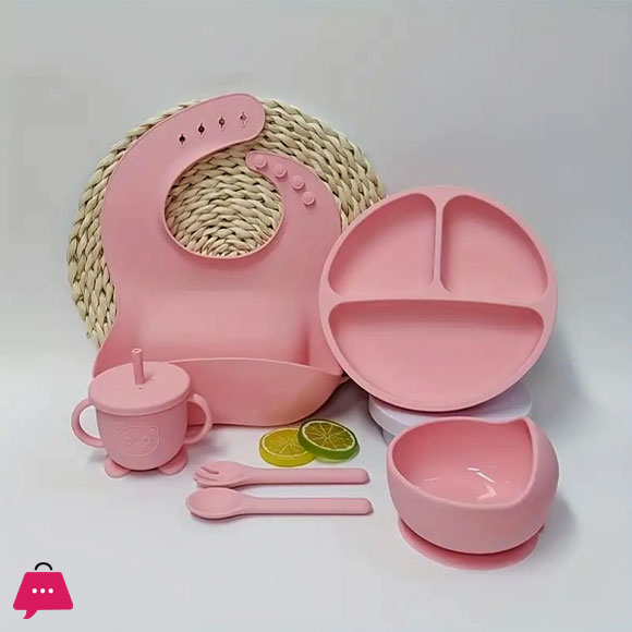 Silicone Baby Feeding Set - 6-Pcs