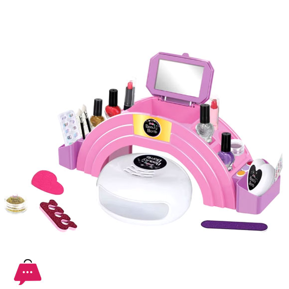 Girls Spa Day Manicure Kit Girls Birthday Gifts Nail Salon with Nail Dryer Kids Nail Polish Set