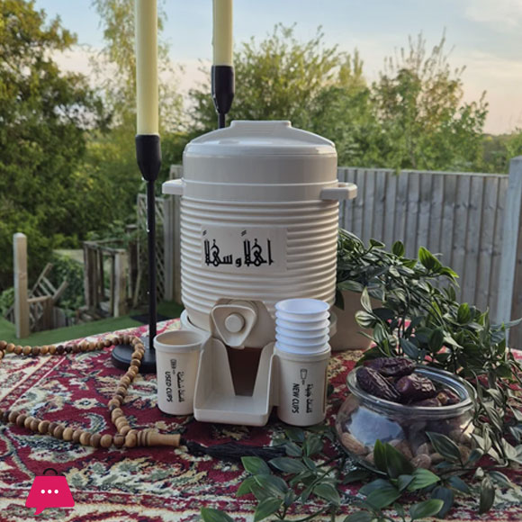Mini Zamzam Cooler Dispenser 2L 5L & 10L Beige n Gray Haramain Inspired