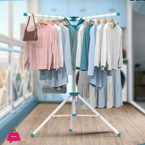 Tripod 4-Arm Clothes Drying Rack Height Adjustable Laundry Rack