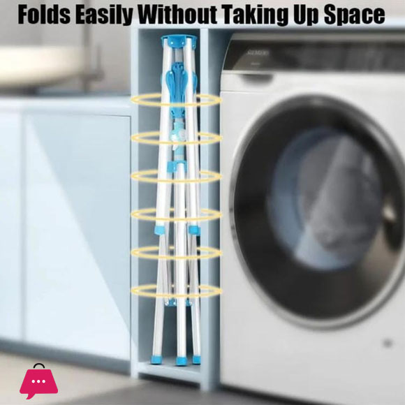 Tripod 4-Arm Clothes Drying Rack Height Adjustable Laundry Rack