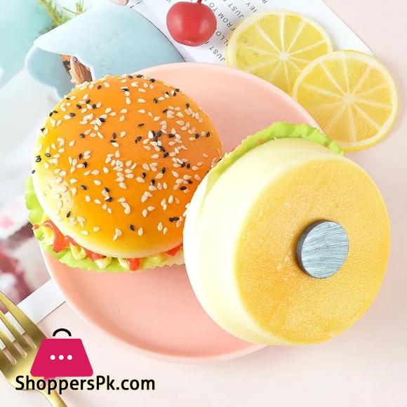 1 Piece Burger Shape Fridge Magnet, Cute Magnets, Fake Burger Refrigerator Decoration Bakery Dessert Photo Magnet