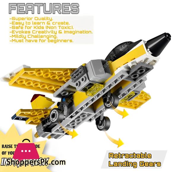 130-Piece LEGO Building Set: Super Creative 3-in-1 Super Airplane Blocks Toy - Perfect Gift for Children and Adults