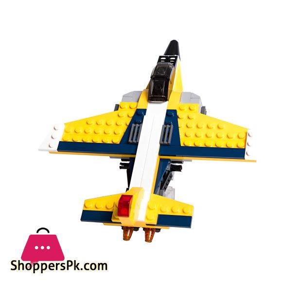 130-Piece LEGO Building Set: Super Creative 3-in-1 Super Airplane Blocks Toy - Perfect Gift for Children and Adults
