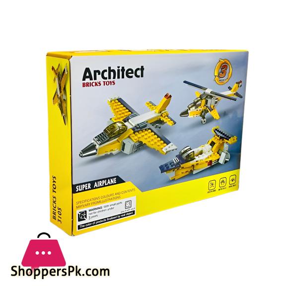 130-Piece LEGO Building Set: Super Creative 3-in-1 Super Airplane Blocks Toy - Perfect Gift for Children and Adults