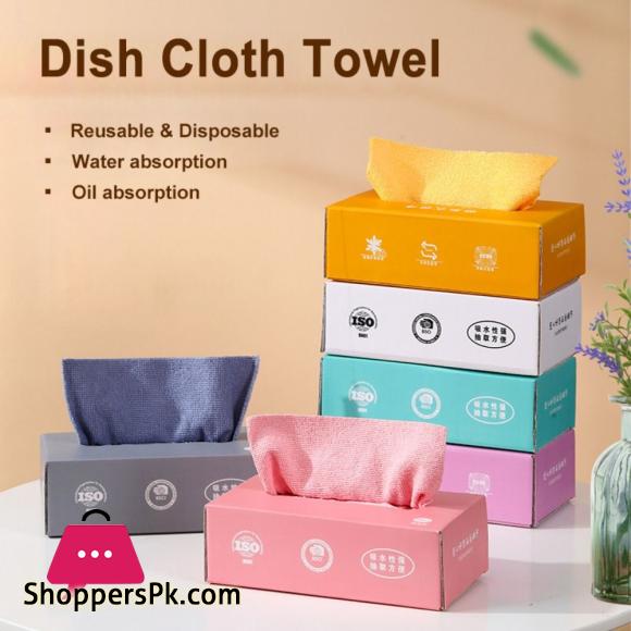 20PCS-Box Colorful Home Cleaning Kitchen Dish Cloth Napkins Tableware Absorbent Microfiber Towel Non-stick Oil Dish Rags Dishcloth Kitchen Home