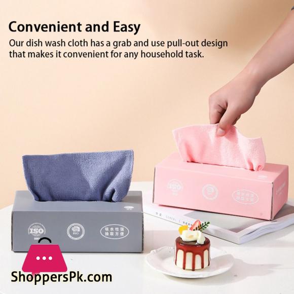 20PCS-Box Colorful Home Cleaning Kitchen Dish Cloth Napkins Tableware Absorbent Microfiber Towel Non-stick Oil Dish Rags Dishcloth Kitchen Home