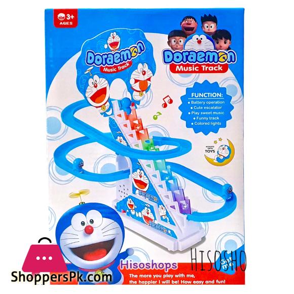 3 Little Doraemon Stair Climbing And Sliding Toy for Kids Lights & Music