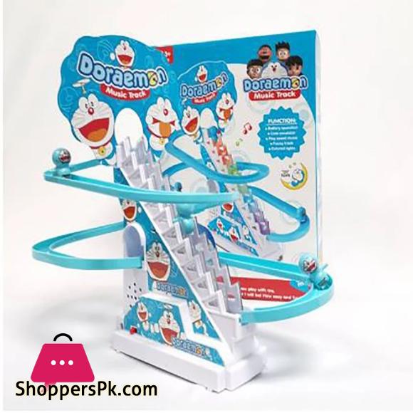 3 Little Doraemon Stair Climbing And Sliding Toy for Kids Lights & Music