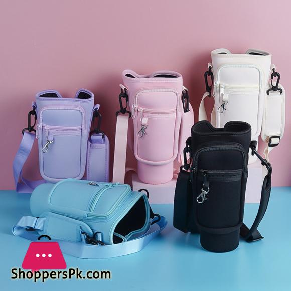 40oz Water Bottle Carrier Bag with Phone Pocket for Quencher Cup with Handle Water Bottle Holder Pouch