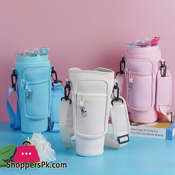 40oz Water Bottle Carrier Bag with Phone Pocket for Quencher Cup with Handle Water Bottle Holder Pouch