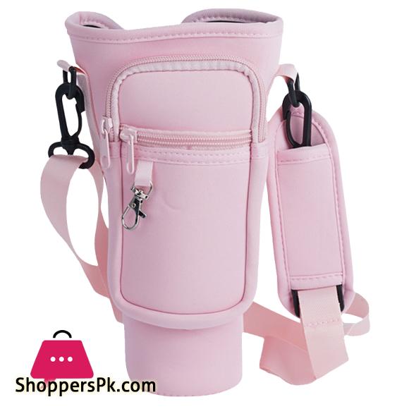 40oz Water Bottle Carrier Bag with Phone Pocket for Quencher Cup with Handle Water Bottle Holder Pouch