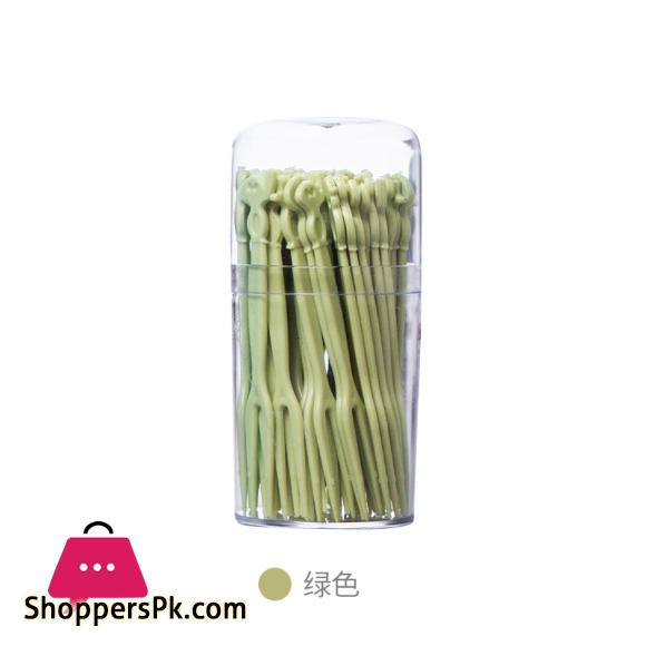 50 Pcs Plastic Dim Sum Fruit Fork