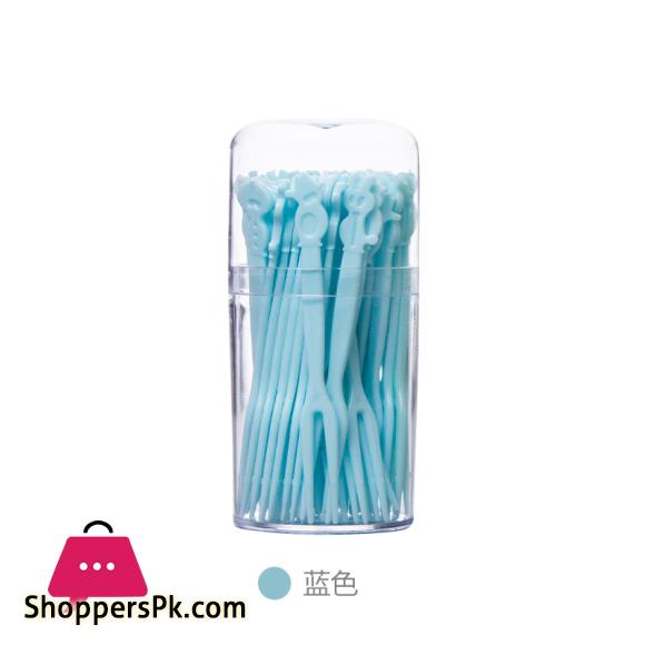 50 Pcs Plastic Dim Sum Fruit Fork