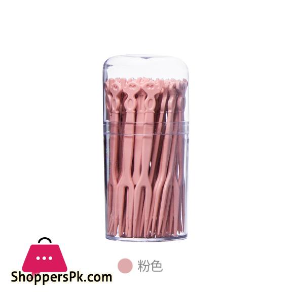 50 Pcs Plastic Dim Sum Fruit Fork
