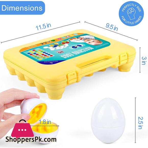 A to Z Alphabet Letter Matching Eggs Color & Shape Briefcase 26 Pieces