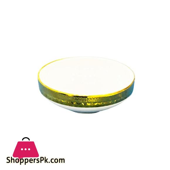 Brilliant Ceramic Bowl Gold White 5.5 Inch