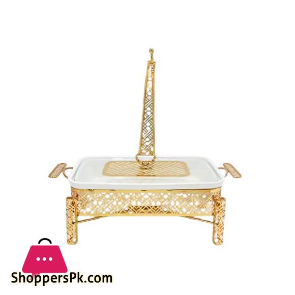 Brilliant Rectangle Dish with Candle Stand - 13.5 Inch