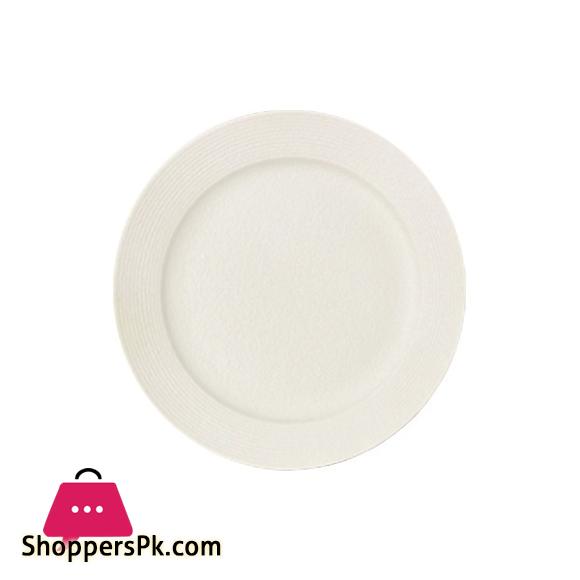 Brilliant Round Dinner Plate Full White 10.5 Inch