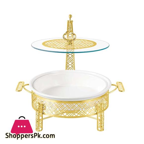 Brilliant Round Dish with Candle Stand – 10 Inch