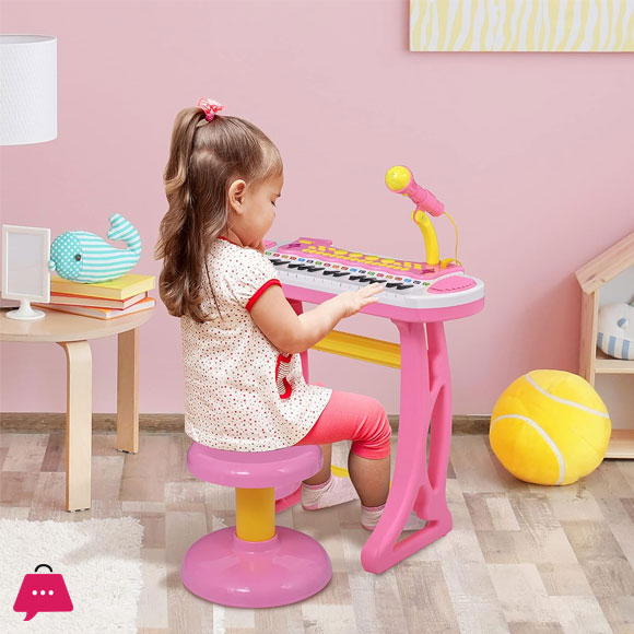 Childrens Electronic Keyboard Multi-Function with Microphone 31 Key Piano Can be Play