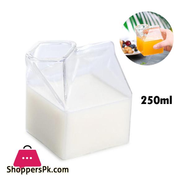 Cocktail Glasses Martini Glasses Creative Milk Box Shape Glasses for Cocktail