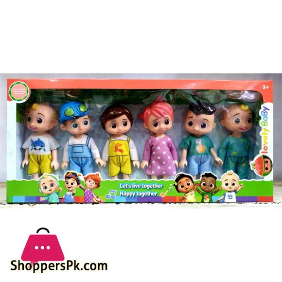 CooComelon Character Friends & Family, 6 Figure Pack - Toys for Babies and Toddlers - 6 Inch