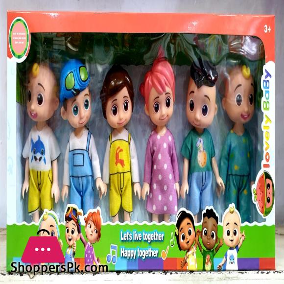 CooComelon Character Friends & Family, 6 Figure Pack - Toys for Babies and Toddlers - 6 Inch