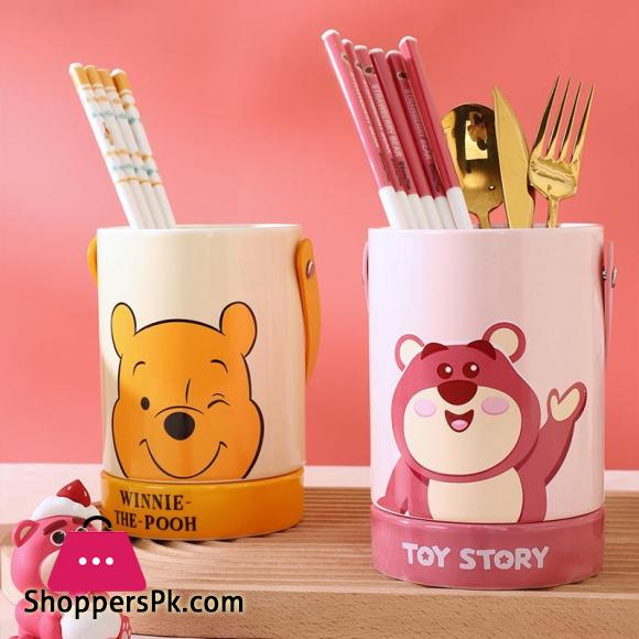 Disney Ceramic Bucket Cute Cutlery and Pen Barrel Holder