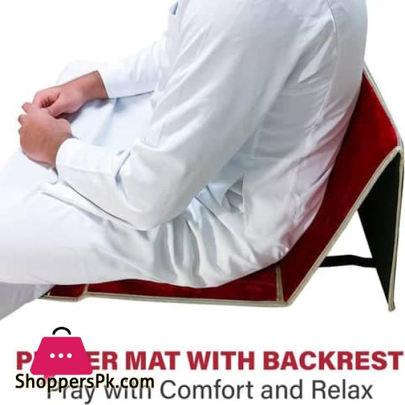 Foldable Muslim Prayer Rug with Backrest Portable Islamic Prayer Mat & Seat for Travel