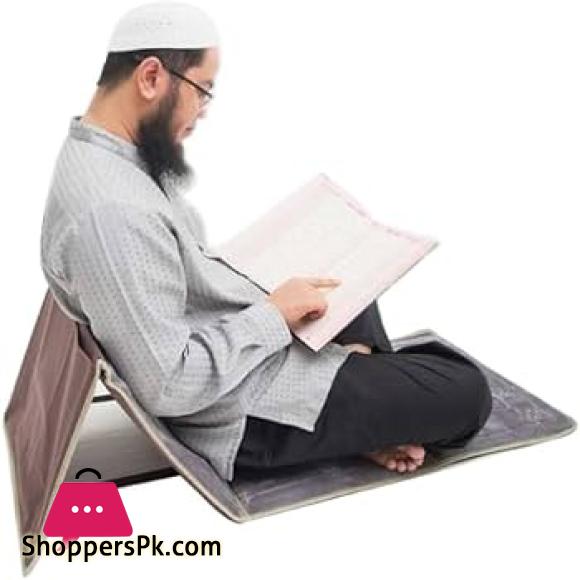 Foldable Muslim Prayer Rug with Backrest Portable Islamic Prayer Mat & Seat for Travel