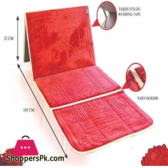 Foldable Muslim Prayer Rug with Backrest Portable Islamic Prayer Mat & Seat for Travel
