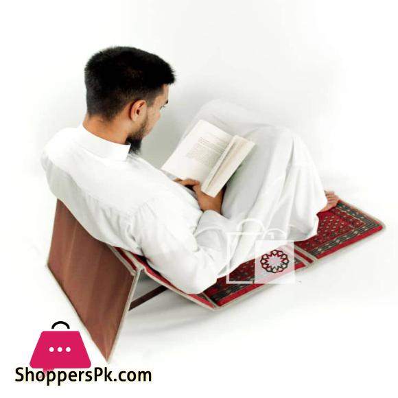 Foldable Muslim Prayer Rug with Backrest Portable Islamic Prayer Mat & Seat for Travel