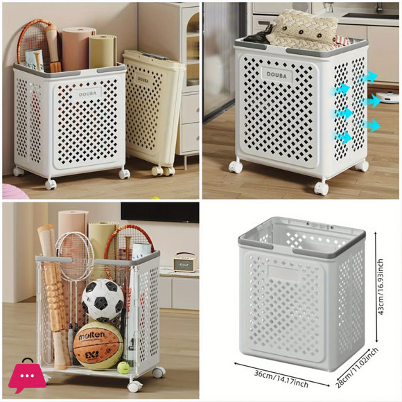 Folding Dirty Clothes Basket Dirty Clothes Basket - Size : 43 x 36 x 28