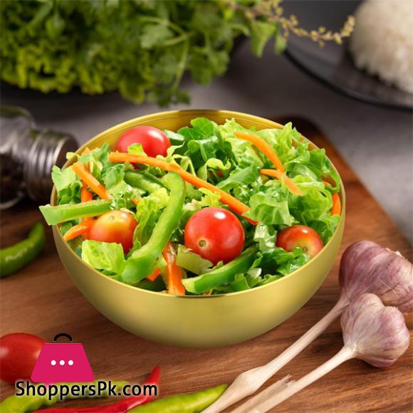 Gold Plated Stainless Steel Salad Bowl 25 CM