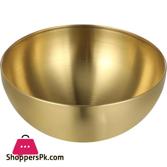 Gold Plated Stainless Steel Salad Bowl 22 CM
