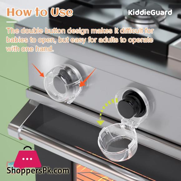 Kiddie Guard Child Protection Home Kitchen Oven Gas Cooker Button Knob Pack of 2