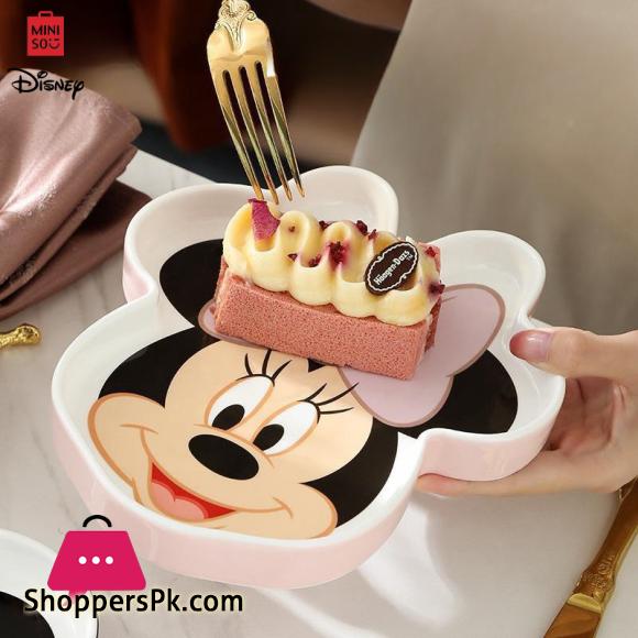 Disney Mickey & Minnie Ceramic Dish Cute Cartoon Meal Tray Microwave Oven Resistant Fruit Plate
