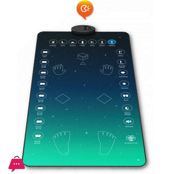 My Salah Mat - Interactive Prayer Mat - Adult Version Fabric Edition