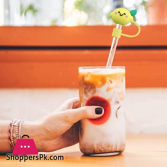 Straw Cover Silicone Straw Cover Cartoon