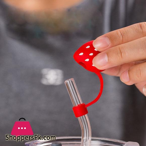 Straw Cover Silicone Straw Cover Cartoon