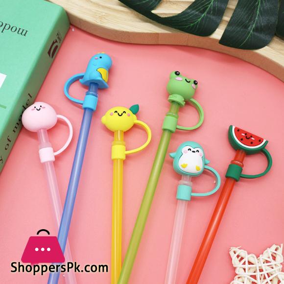Straw Cover Silicone Straw Cover Cartoon