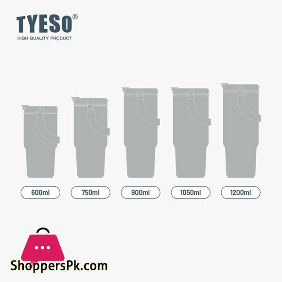 TYESO Vacuum Stainless Steel Insulated Cup Double Layer Cold and Hot Travel Cup Vacuum Bottle - 900ML