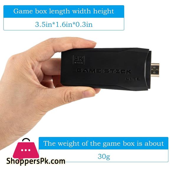 Wireless Retro Game Console, Plug and Play Video Game Stick Built in 10000+ Games,9 Classic Emulators, 4K High Definition HDMI Output for TV with Dual 2.4G Wireless