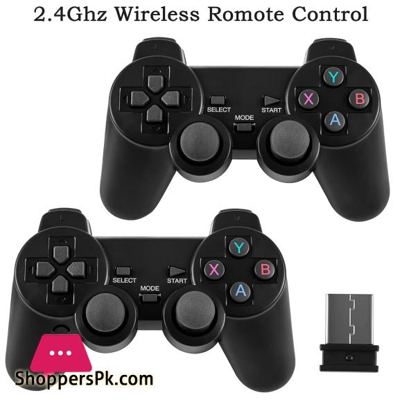Wireless Retro Game Console, Plug and Play Video Game Stick Built in 10000+ Games,9 Classic Emulators, 4K High Definition HDMI Output for TV with Dual 2.4G Wireless