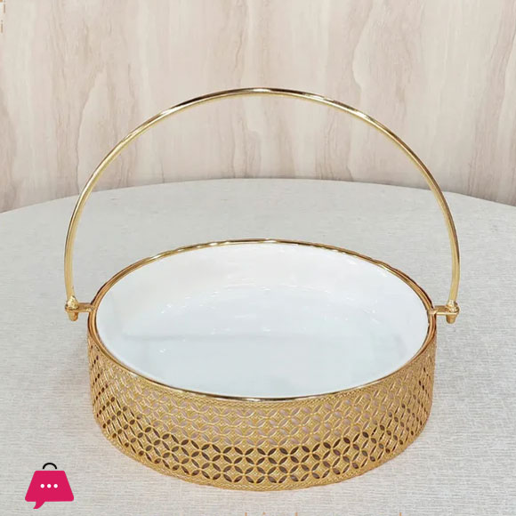 Brilliant Round Plate with Stand 10 Inch