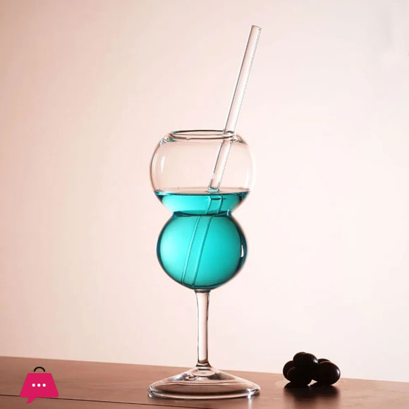 Cocktail Glass Goblet Bubble Ball Cup Juice Milk Water Cup Bar Party and Restaurant Drinkware 400-ML